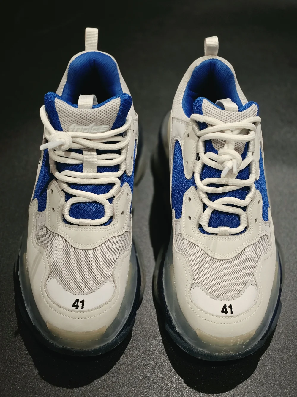 Balenciaga Triple S. White & Blue Chunky Sole Men’s Sneakers